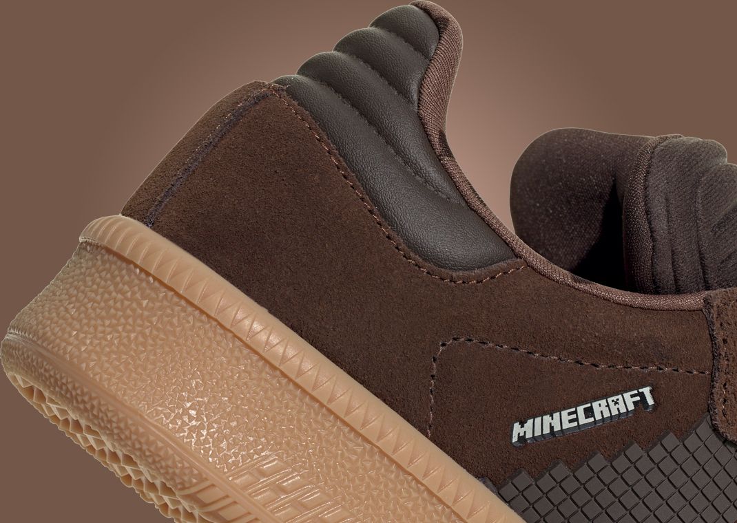 Minecraft x adidas Samba XLG Spider (GS) Heel Detail