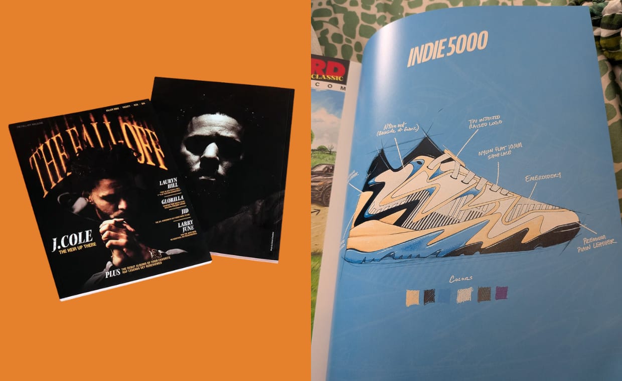J. Cole Teases Indie 5000 Sneaker in The Fall-Off Magazine