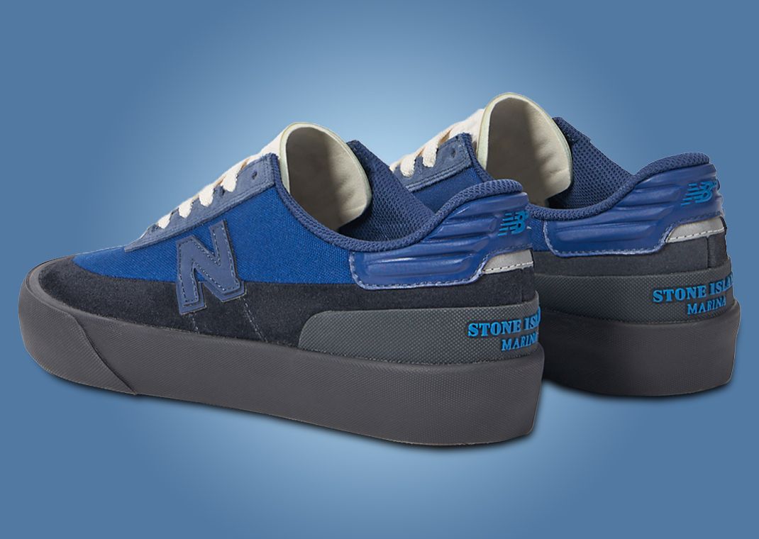 Stone Island x New Balance Numeric 272 Blue Heel Angle