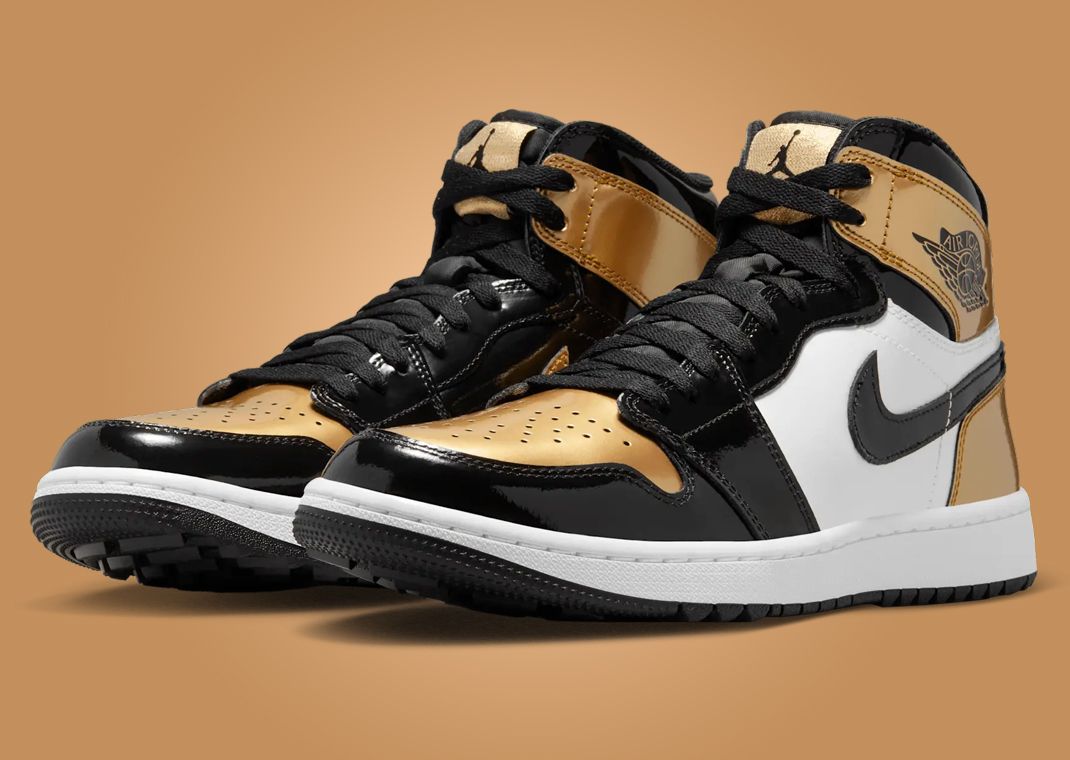 Air Jordan 1 High Golf Black Metallic Gold