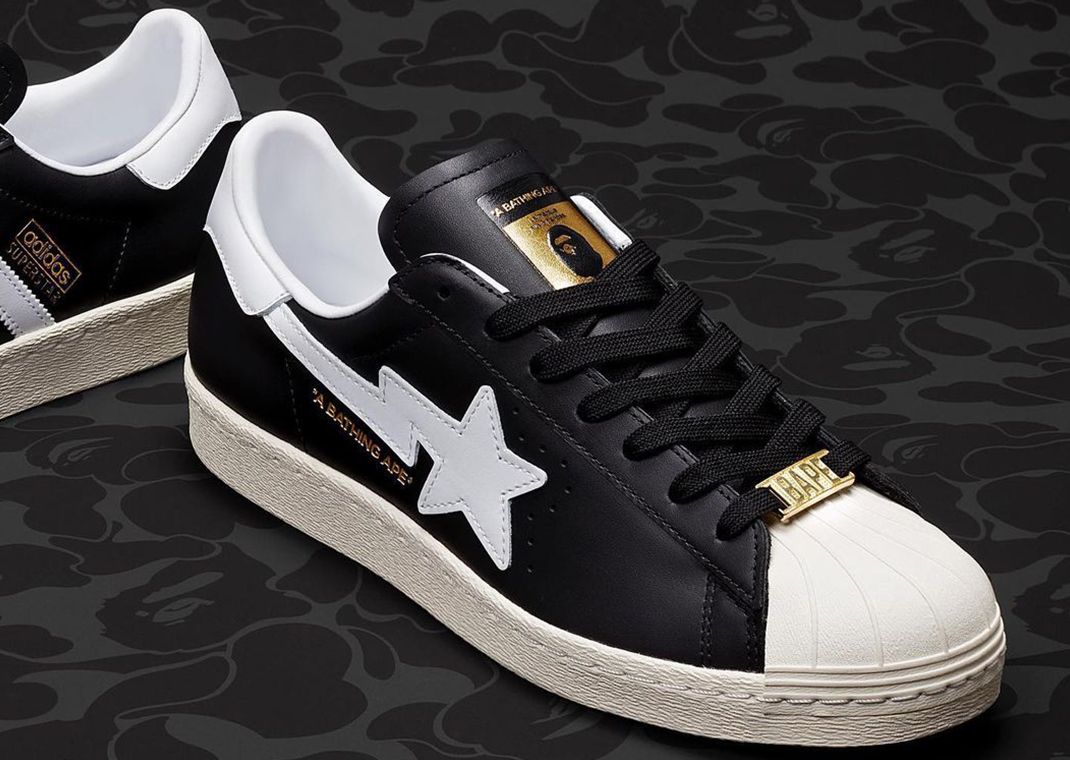BAPE x adidas Superstar Black