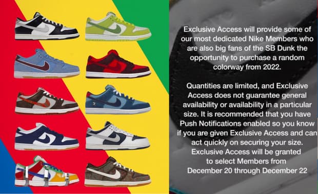 SNKRS Nike SB Exclusive Access December 2022