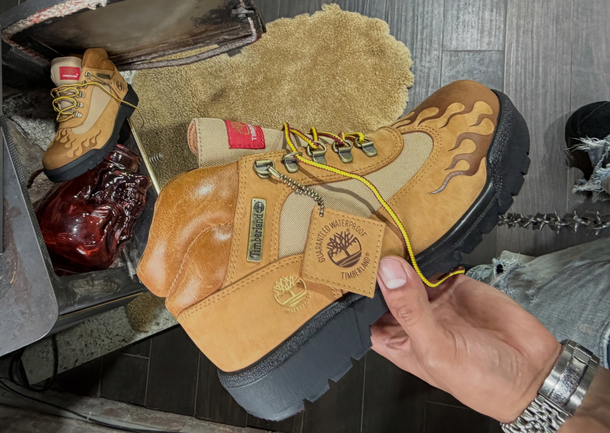 Loso x Timberland Field Boot Flames Wheat