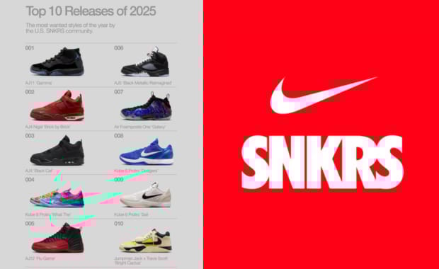 Nike Reveals the Top 10 SNKRS Releases of 2025