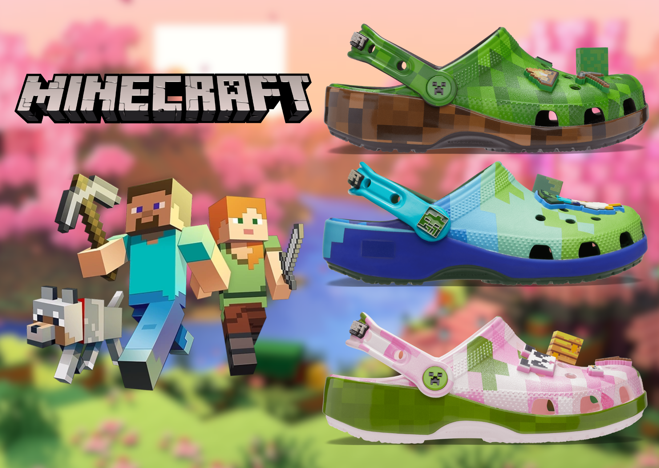 Minecraft x Crocs Classic Clog Collection