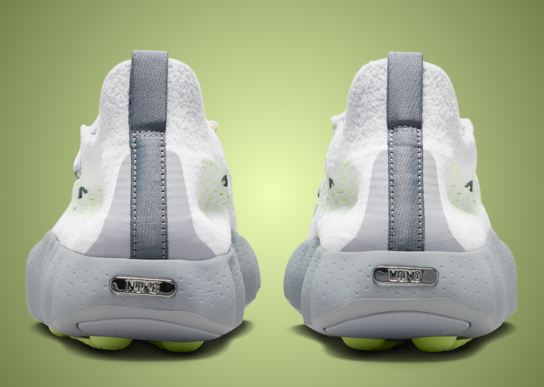 Nike Mind 002 Flyknit White Dark Grey heel