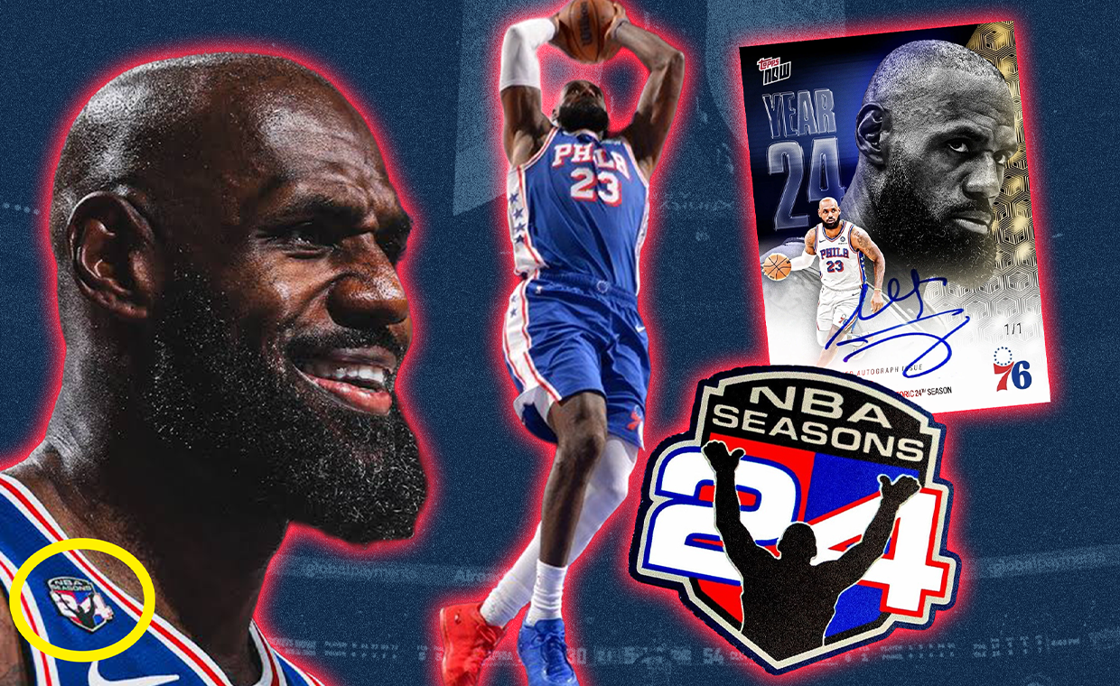 LeBron James and Topps Race Against Time with Year 24 Patch