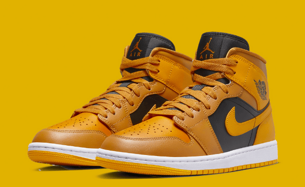 This Air Jordan 1 Mid Has A Goldenrod Theme