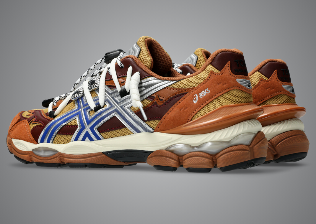 Toga Archives x Asics Gel-Cumulus 16 Orange Blue - Back Angle