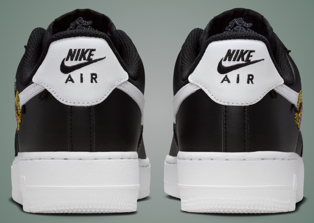 Nike Air Force 1 Low PRM Accepting All Flowers Black Heel