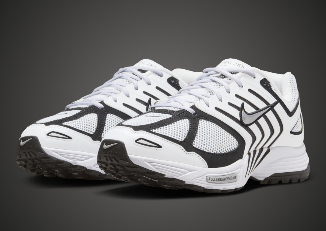 Nike Air Pegasus 2K5 White Black Angle