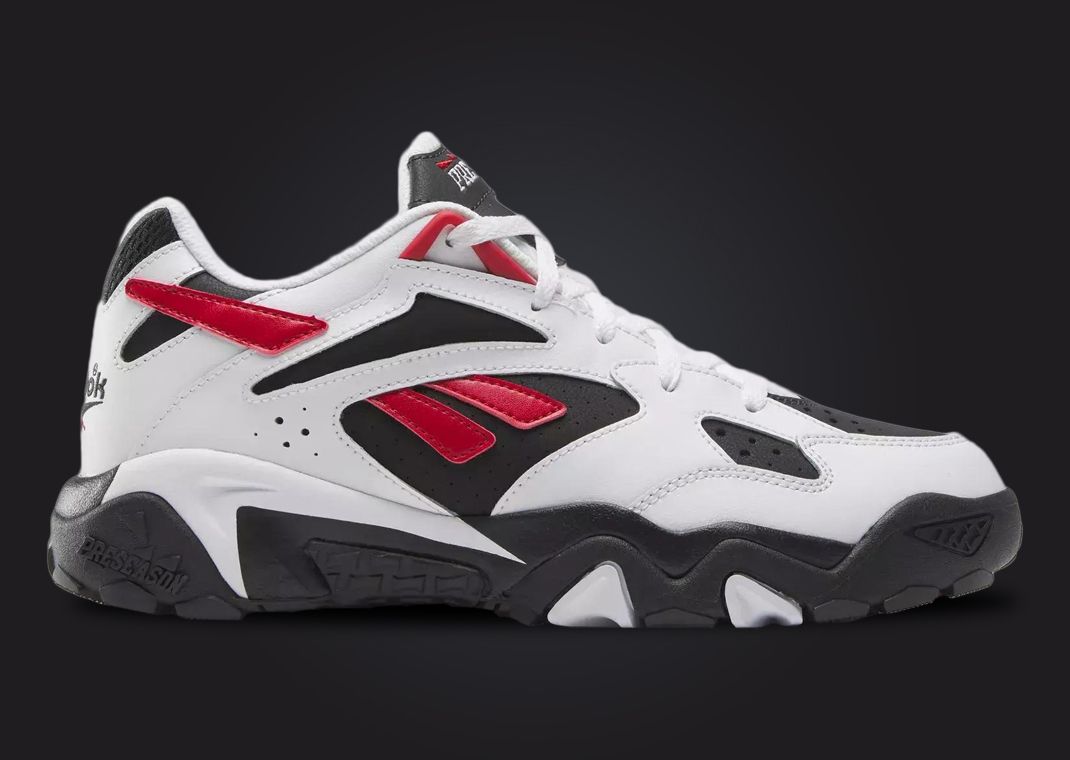 Reebok Preseason 94 Low White Black Red Lateral