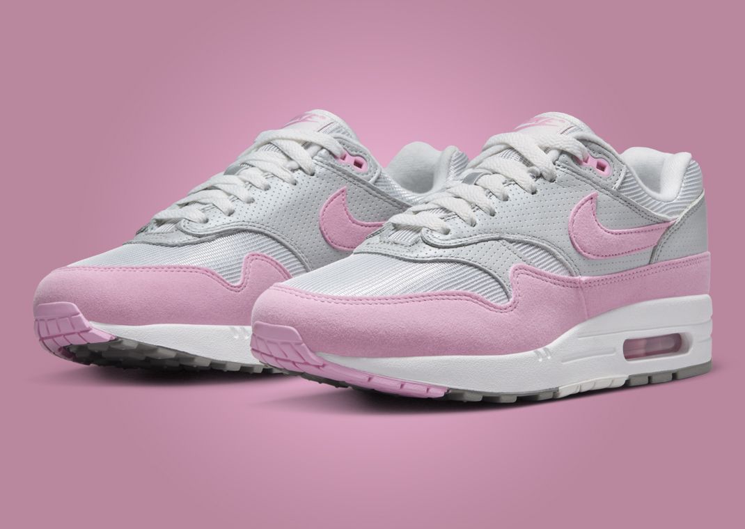 Nike Air Max 1 '87 Metallic Platinum Pink Rise (W)