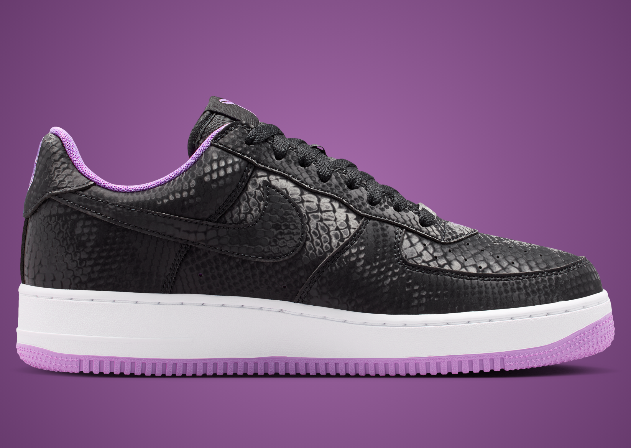 Nike Kobe Air Force 1 Low Black Purple Stardust medial
