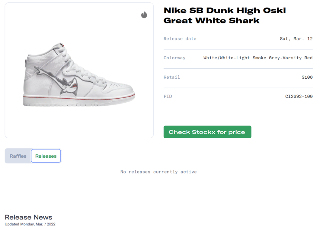 Oski x Nike SB Dunk High "Great White Shark" Release Guide
