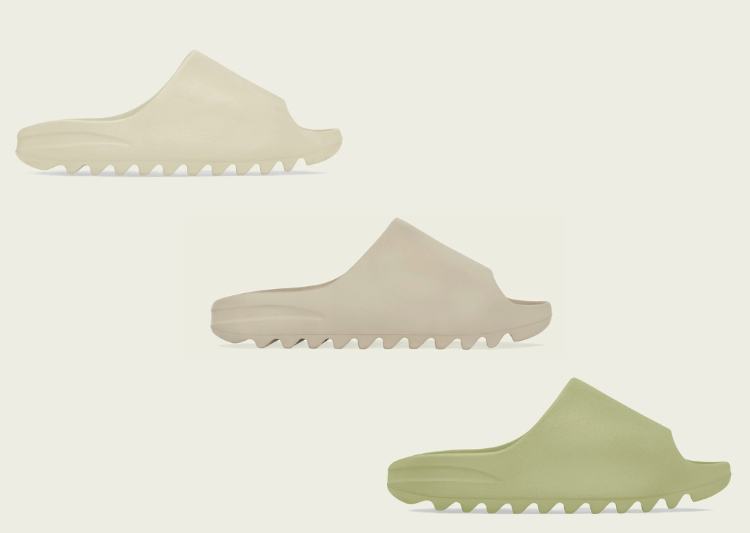 adidas Yeezy Slide Bone, Pure, & Resin