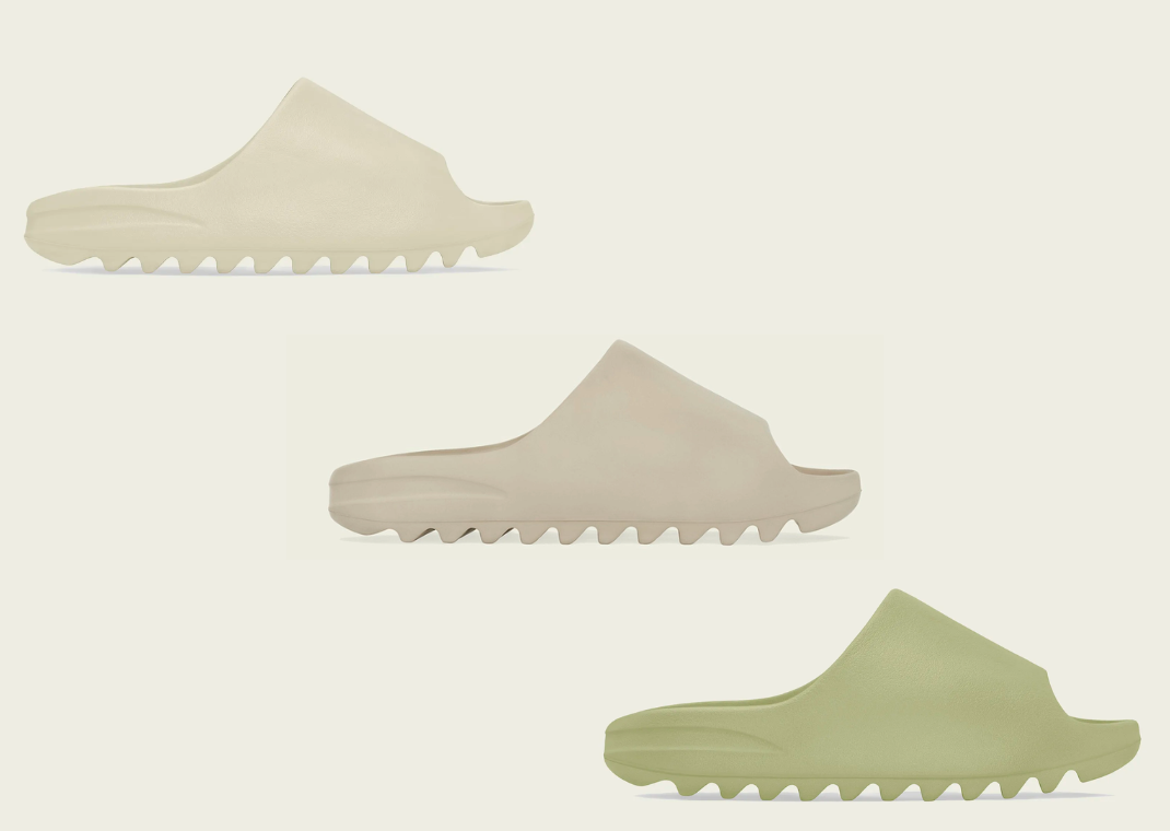 adidas Yeezy Slide Bone, Pure, & Resin