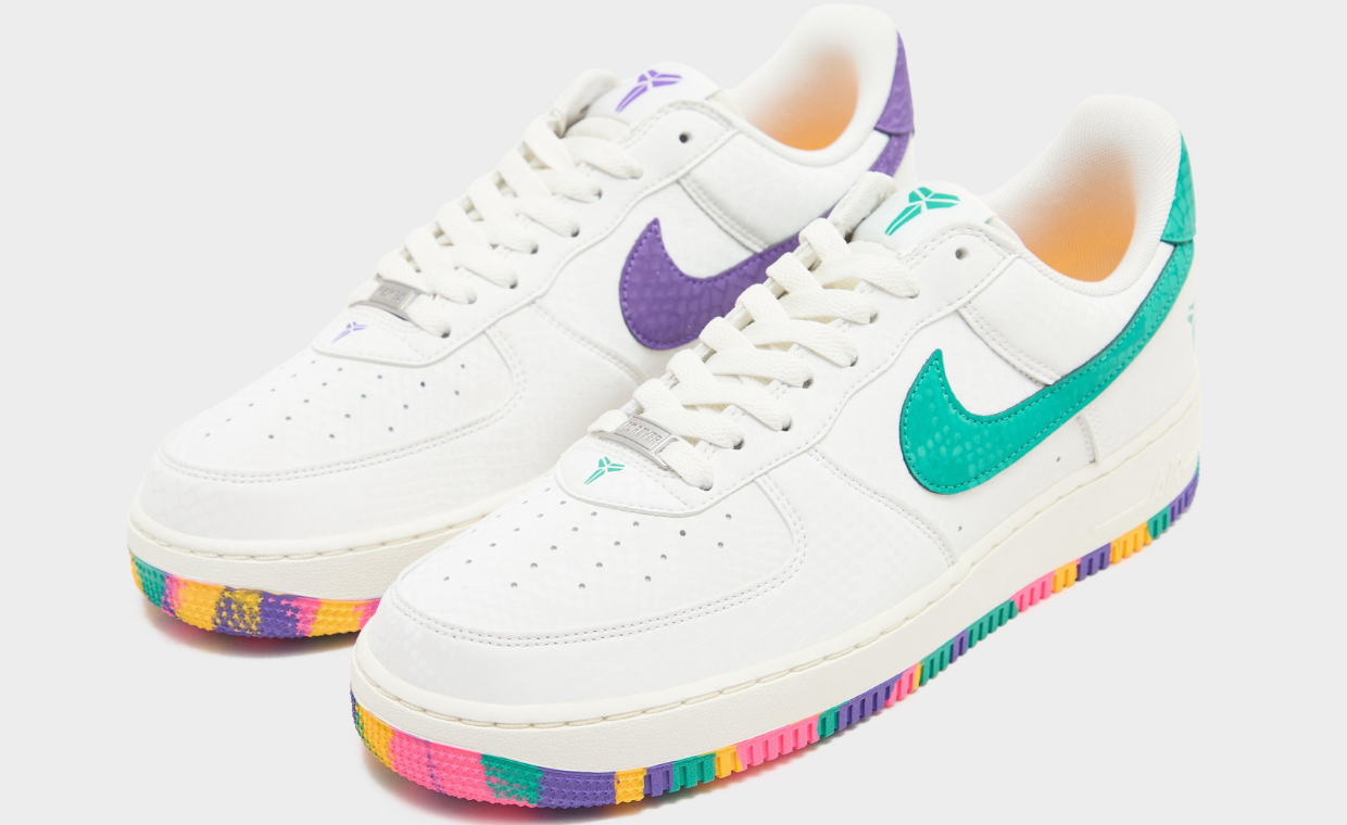 The Nike Kobe Air Force 1 Low Brings Mardi Gras Vibes in Teal, Purple, and Multi-Color