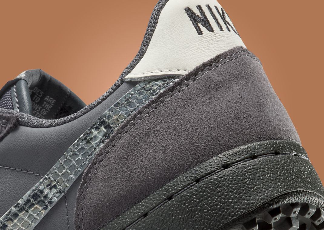 Nike Field General Snakeskin Dark Grey Heel Detail