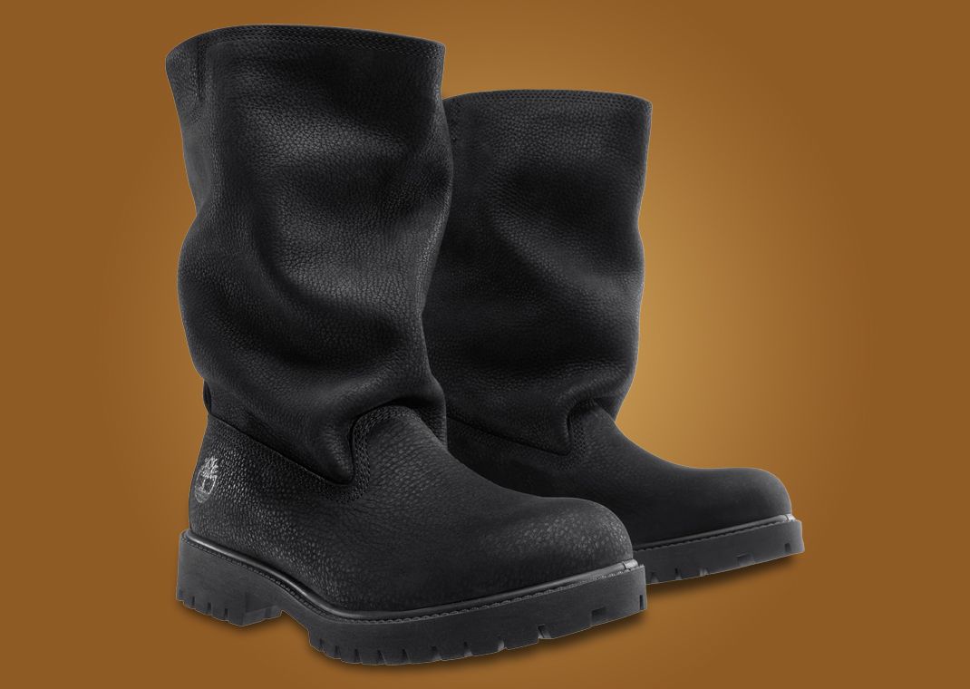 Telfar x Timberland Pull On Boot Mid Black - Angle