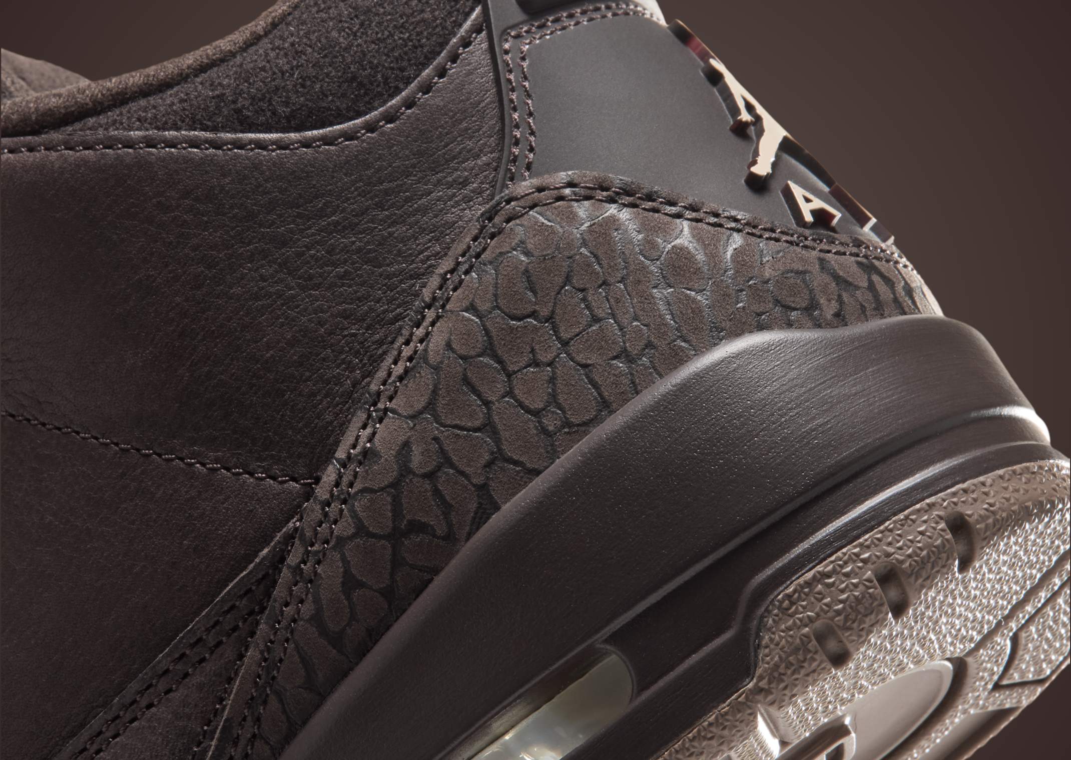 Air Jordan 3 Retro Fireside Heel Detail