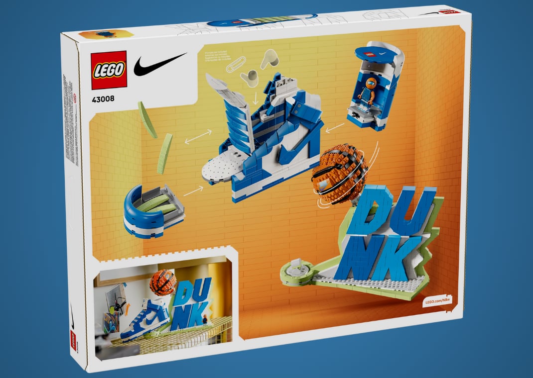 LEGO Nike Dunk High set packaging