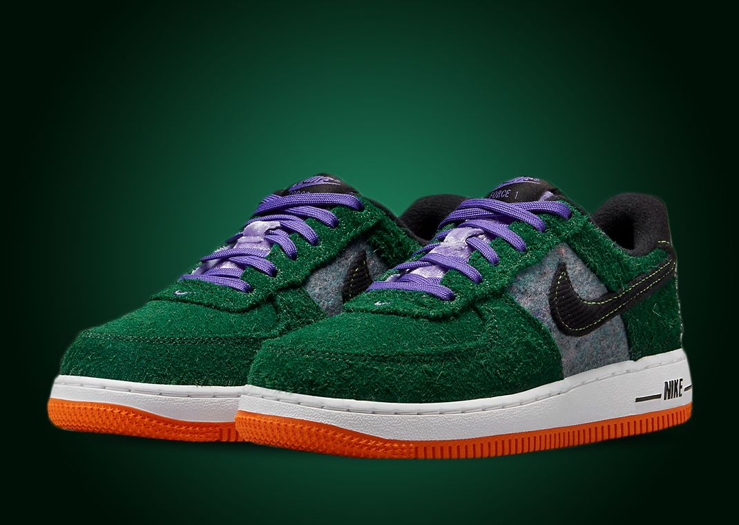 Nike Air Force 1 Low Shaggy Suede Green (PS)