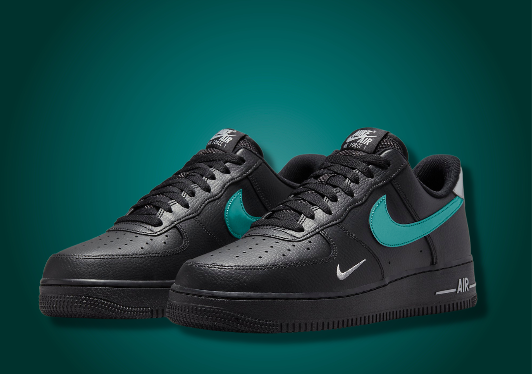 Nike Air Force 1 Low Black Blue Lightning