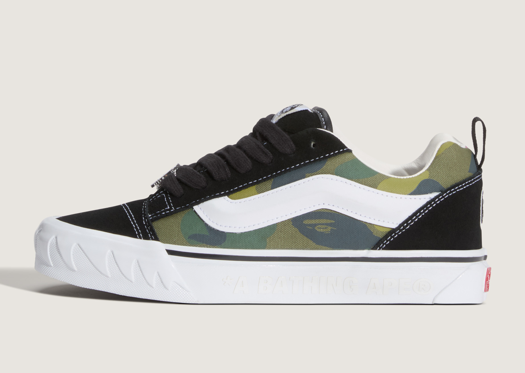 BAPE x Vans Knu Skool Camo Green Lateral