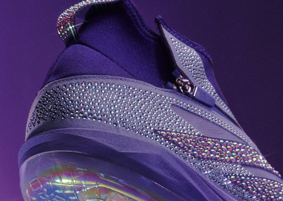 Swarovski x adidas Adizero Impact+ Light Purple Heel Detail