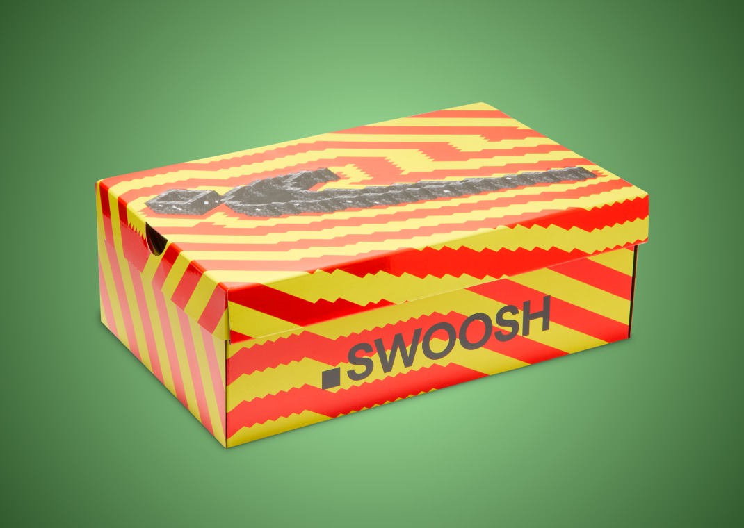 SWOOSH x Nike ReactX Rejuven8 Slide Touch Grass Packaging