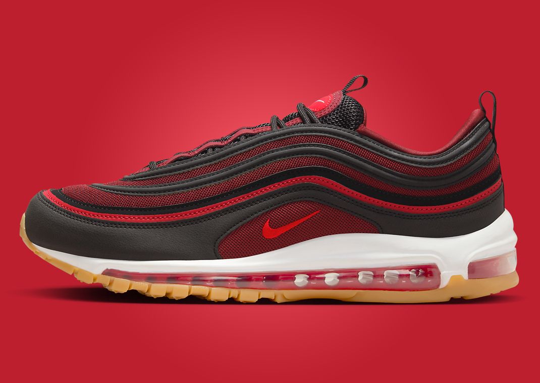 black and red air max 97 men