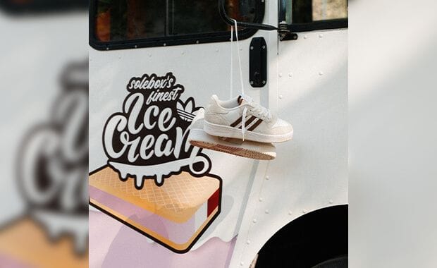 The solebox x adidas Rivalry Low Neapolitan Ice Cream Sandwich Releases October 2023