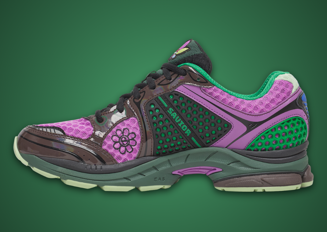 Jae Tips x Saucony ProGrid Triumph 4 Flowers Grow Uptown Perilla Medial