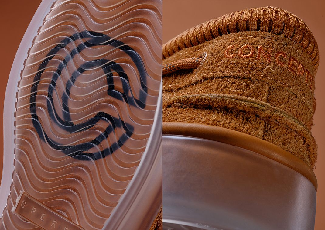 Concepts x Sperry Authentic Original Boat Shoe Dawn to Dusk Ember Rise Detail