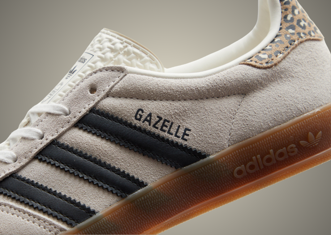 adidas Gazelle Indoor Leopard Print Cream Detail