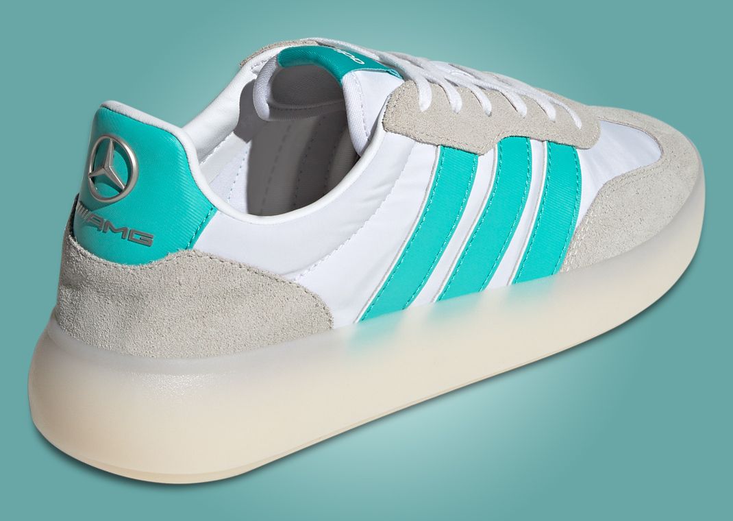 Mercedes AMG Petronas Formula One Team x adidas Barreda Decode Cloud White Heel Angle