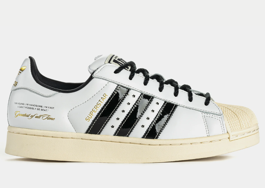 Shoe Palace x Muhammad Ali x adidas Superstar Cloud White - Lateral