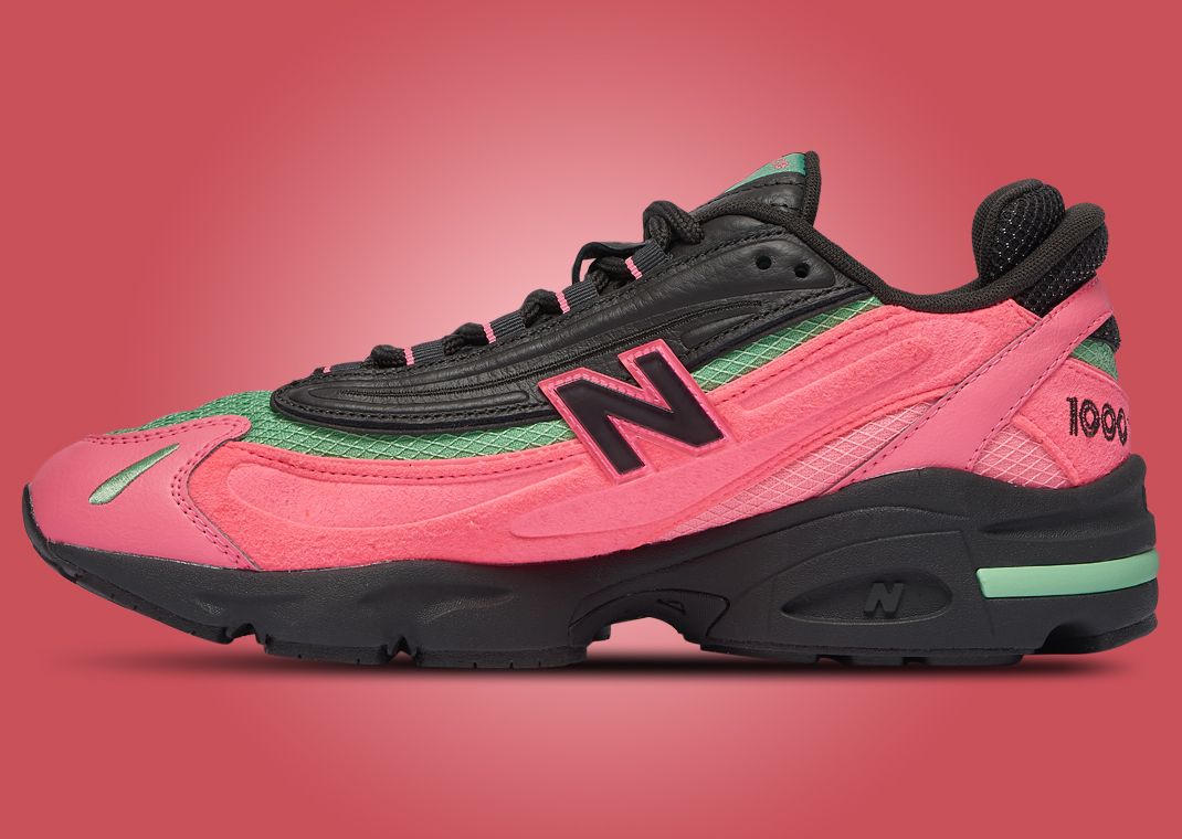 New Balance 1000 Black Pink Green - Medial