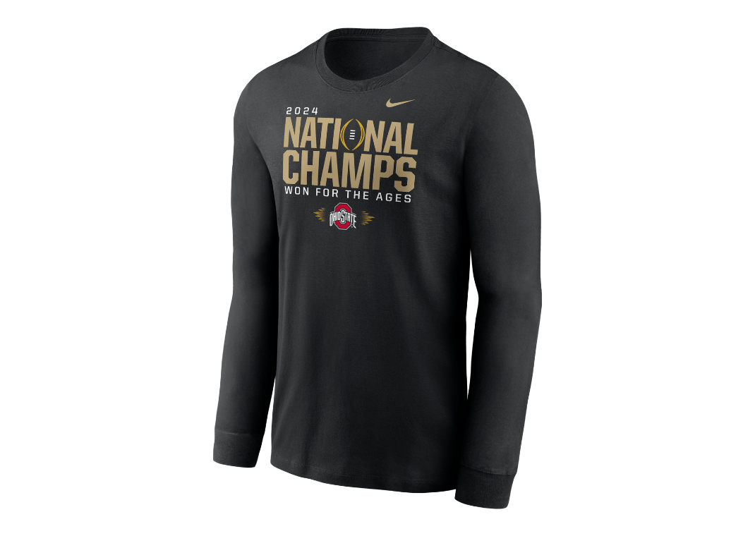 Ohio State Buckeyes 2025 CFP National Champions Locker Room Long-Sleeve Tee