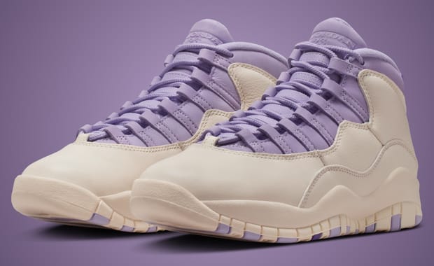 A New Women’s Exclusive Jordan 10 is a Clean Spring Mix of White and Purple Leather