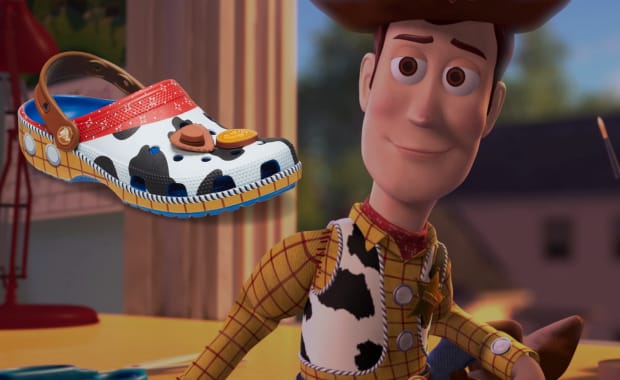 The Toy Story x Crocs Classic Clog Woody Releases February 2024
