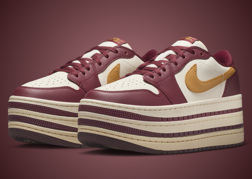 Air Jordan 1 Low Triple Stack Team Red (W) - Angle