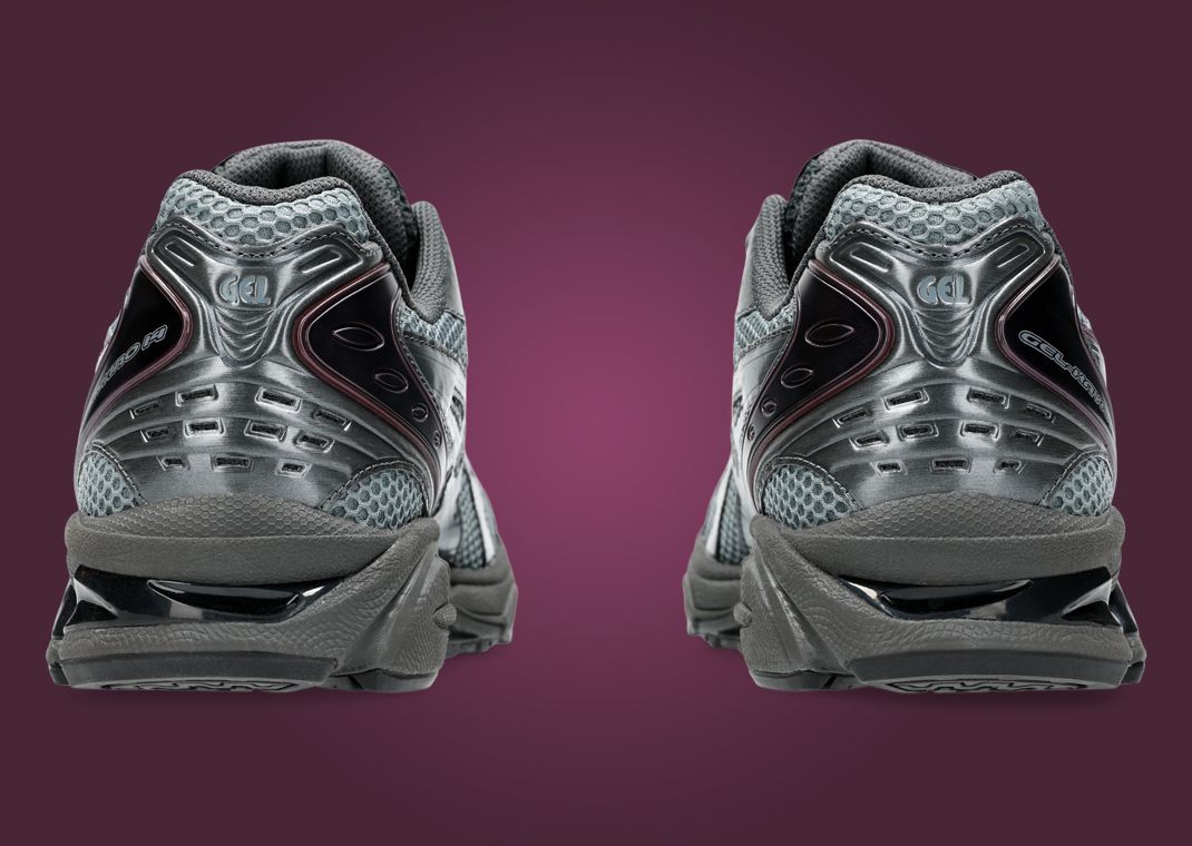 atmos x Asics Gel-Kayano 14 Grey Purple Heel