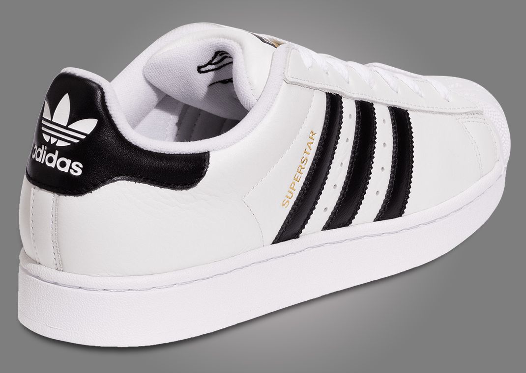 BEAMS x adidas Superstar White Black Heel Angle