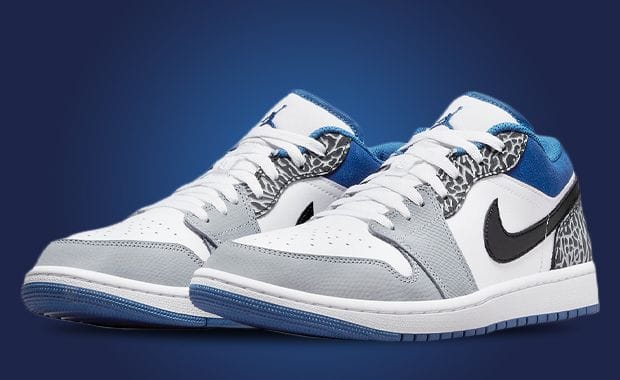 True Blue Accents This Air Jordan 1 Low