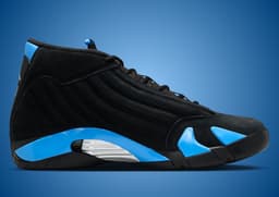 Air Jordan 14 Black University Blue Medial