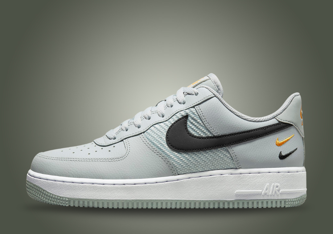 white grey and gold air force 1