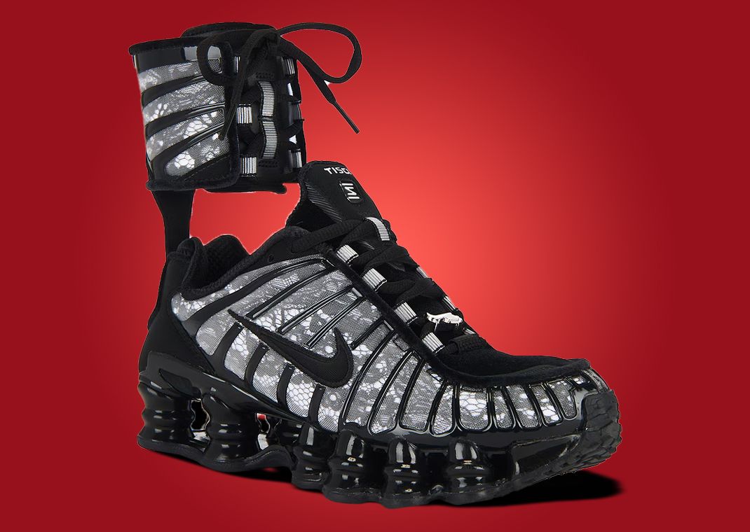 Riccardo Tisci x Nike Shox TL SP Black White (W) Angle