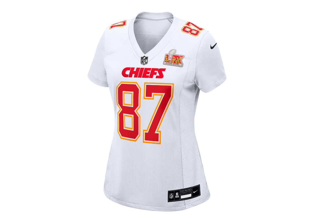 Travis Kelce Kansas City Chiefs Super Bowl LIX Women’s Nike NFL Game Fashion Jersey